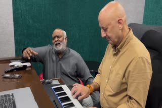 Anupam Kher with MM Keeravani