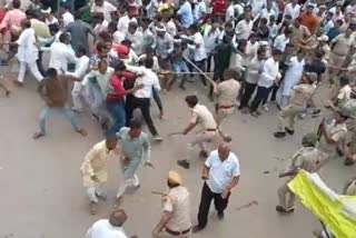 BJP workers blocked way of Pramod Jain Bhaya