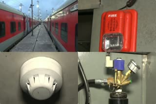 Fire safety devices installed in trains