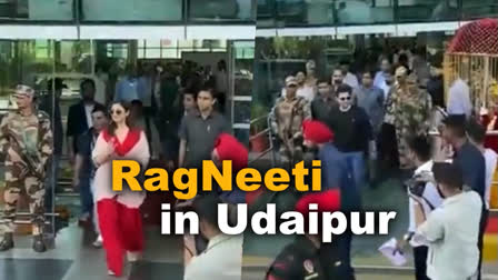 Parineeti Chopra-Raghav Chadha wedding: Couple reaches Udaipur, watch video of RagNeeti's grand welcome at airport