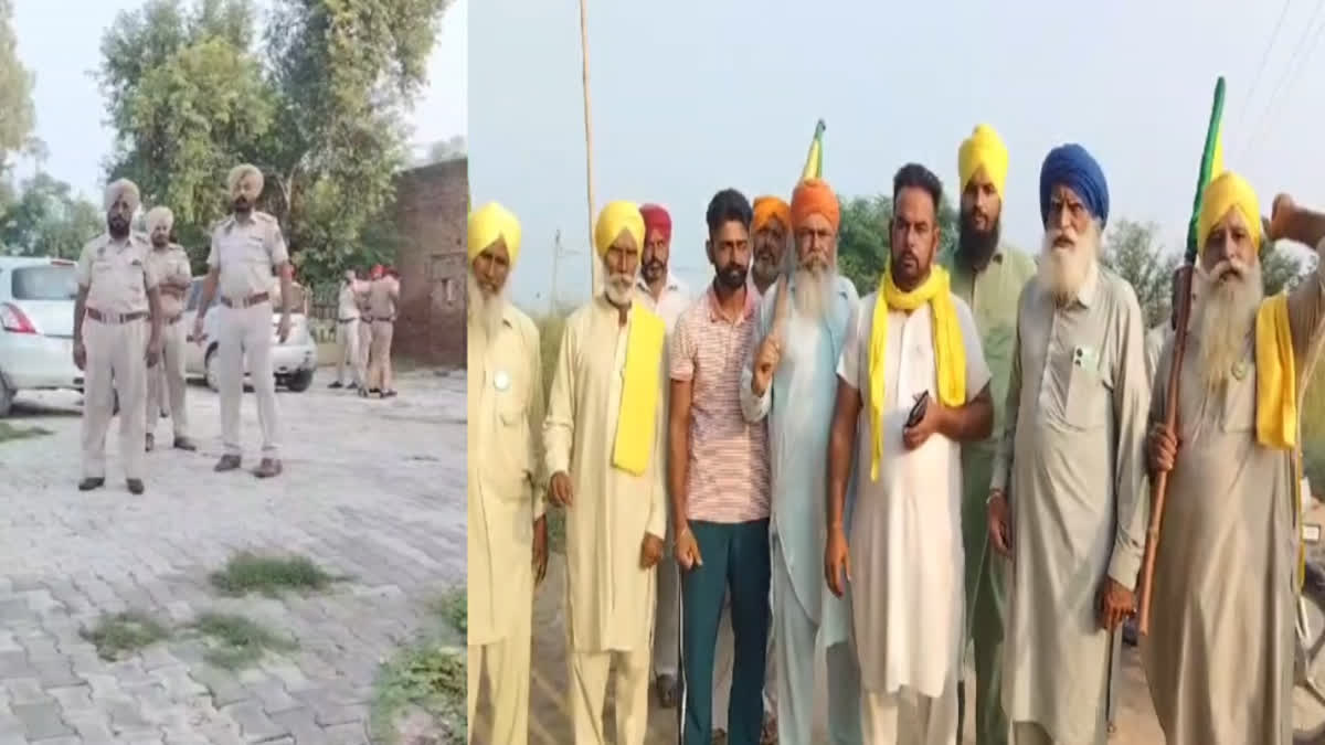 Lelewara village of Talwandi Sabo turned into a police cantonment overnight, farmers and administration clashed over the laying of gas pipes.