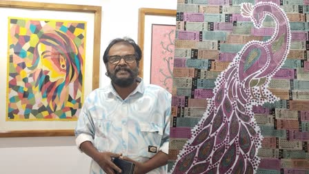 കൊളാഷ് പ്രദർശനം  കൊളാഷ് പ്രദർശനം കോട്ടയം  EXHIBITION  ഡിസി ലളിത കലാ അക്കാദമി കോട്ടയം