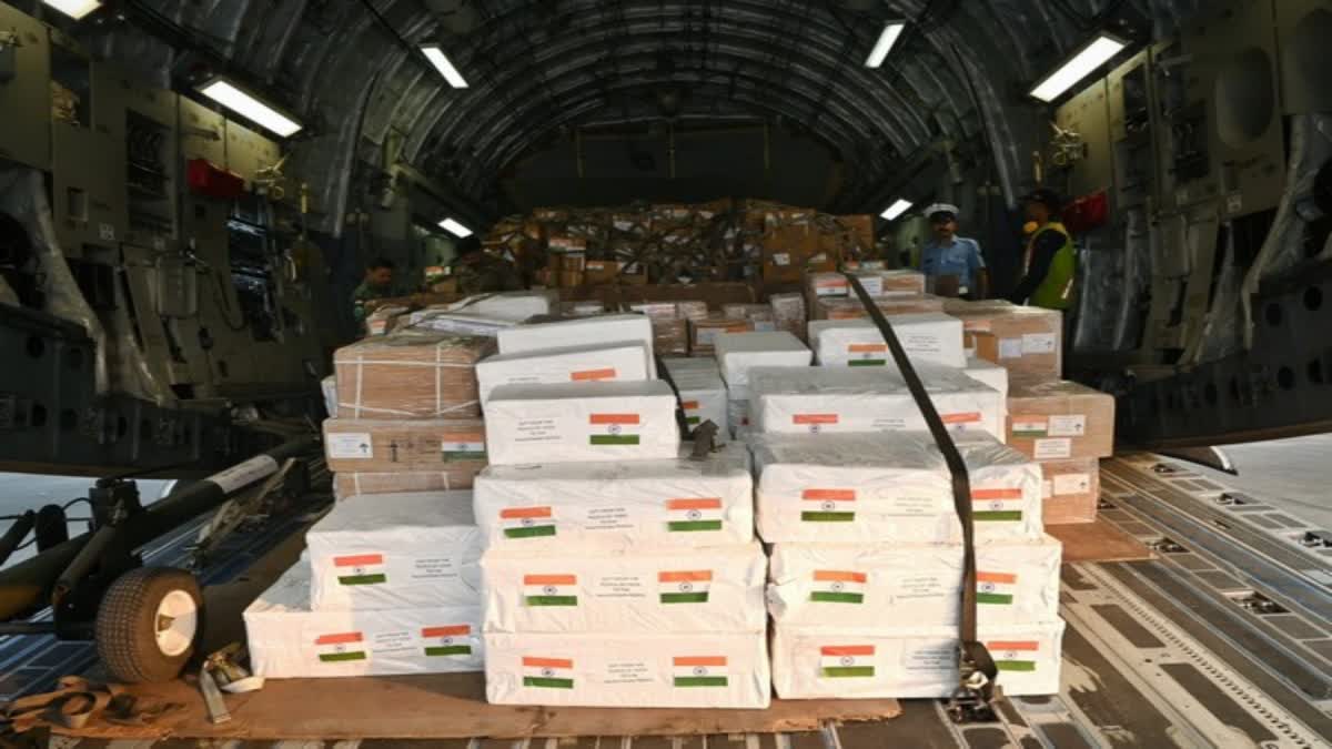 India sends humanitarian Aid to Palestine: