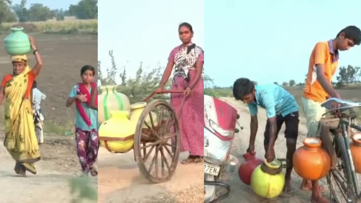naganur people struggle for drinking water