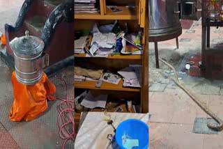 മോഷണം  Theft At Kallar Sree Subrahmanya Swamy Temple  Kallar Sree Subrahmanya Swamy Temple  Theft  cctv stolen From temple  temple Theft  ക്ഷേത്രത്തില്‍ വൻ മോഷണം  മോഷണം  കല്ലാര്‍ ശ്രീ സുബ്രഹ്മണ്യ സ്വാമി ക്ഷേത്രം  കാണിക്ക വഞ്ചികള്‍ കുത്തി തുറന്നു