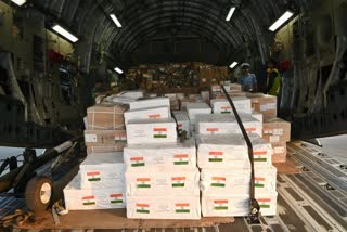 India sends humanitarian aid to people of Palestine