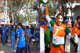 Crowd of cricket lovers during India New Zealand match