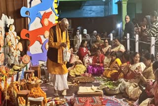 Worship in Kalibari temple on Durga Ashtami