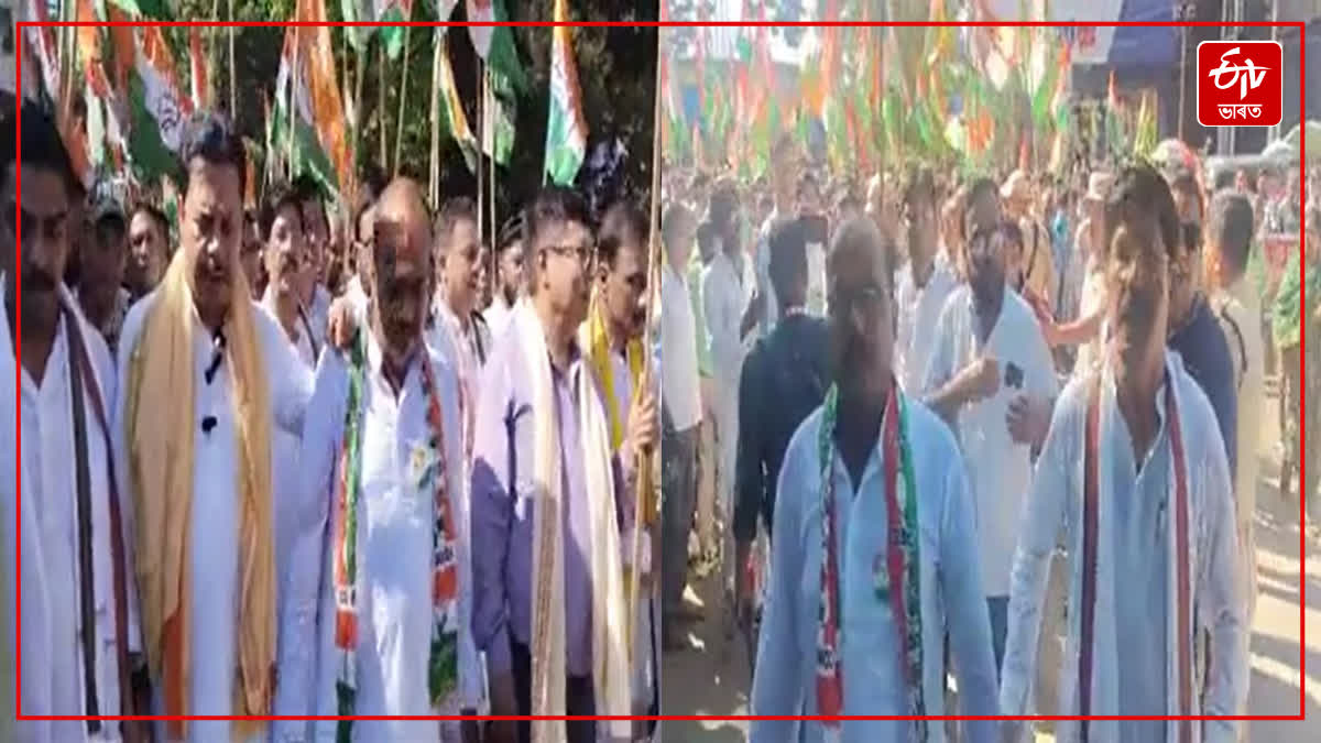 Congress candidate Dhrubajyoti Purkayastha files nomination in Cachar