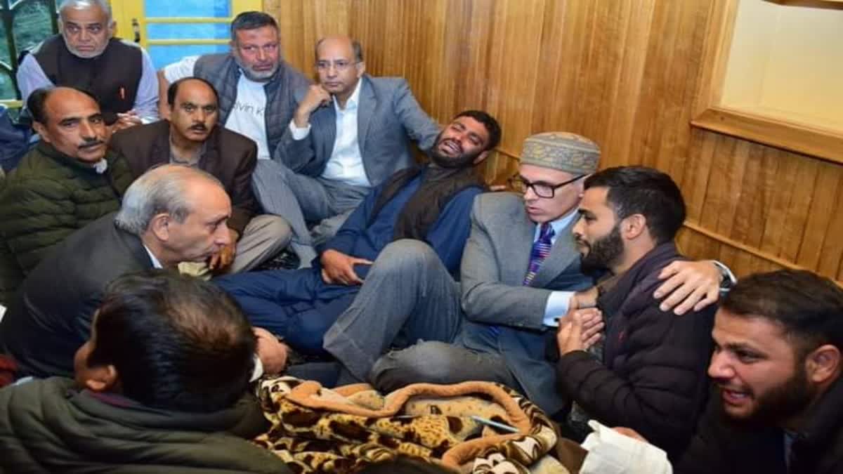 Chief Minister Omar Abdullah's visit to Budgam, expressing solidarity with the family of Dr