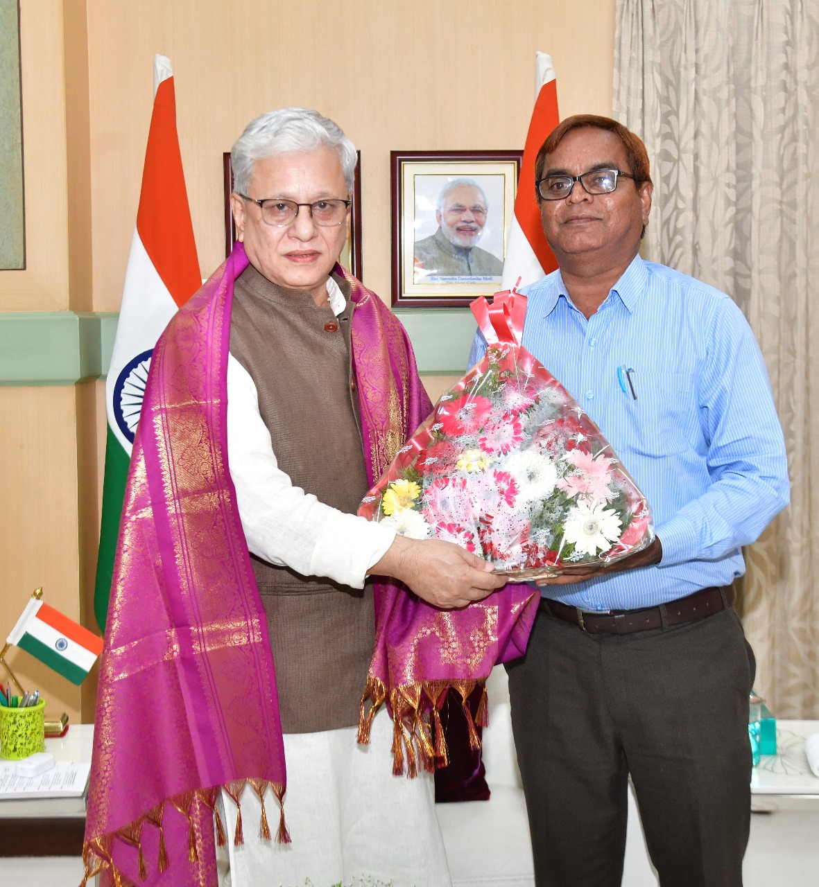 Professor Aldas Janaiah meets Governor