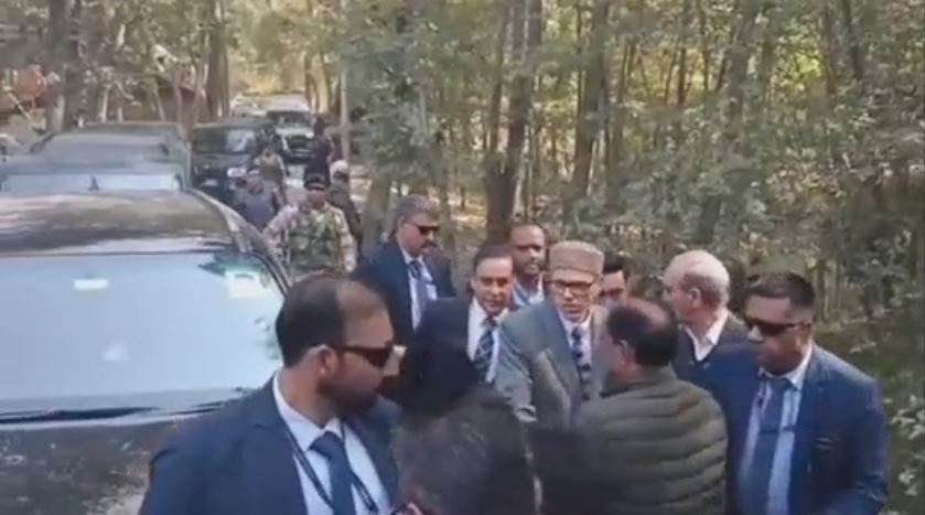 Chief Minister Omar Abdullah's visit to Budgam, expressing solidarity with the family of Dr