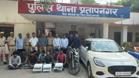 भीलवाड़ा पुलिस ने पकड़े 8 चोर