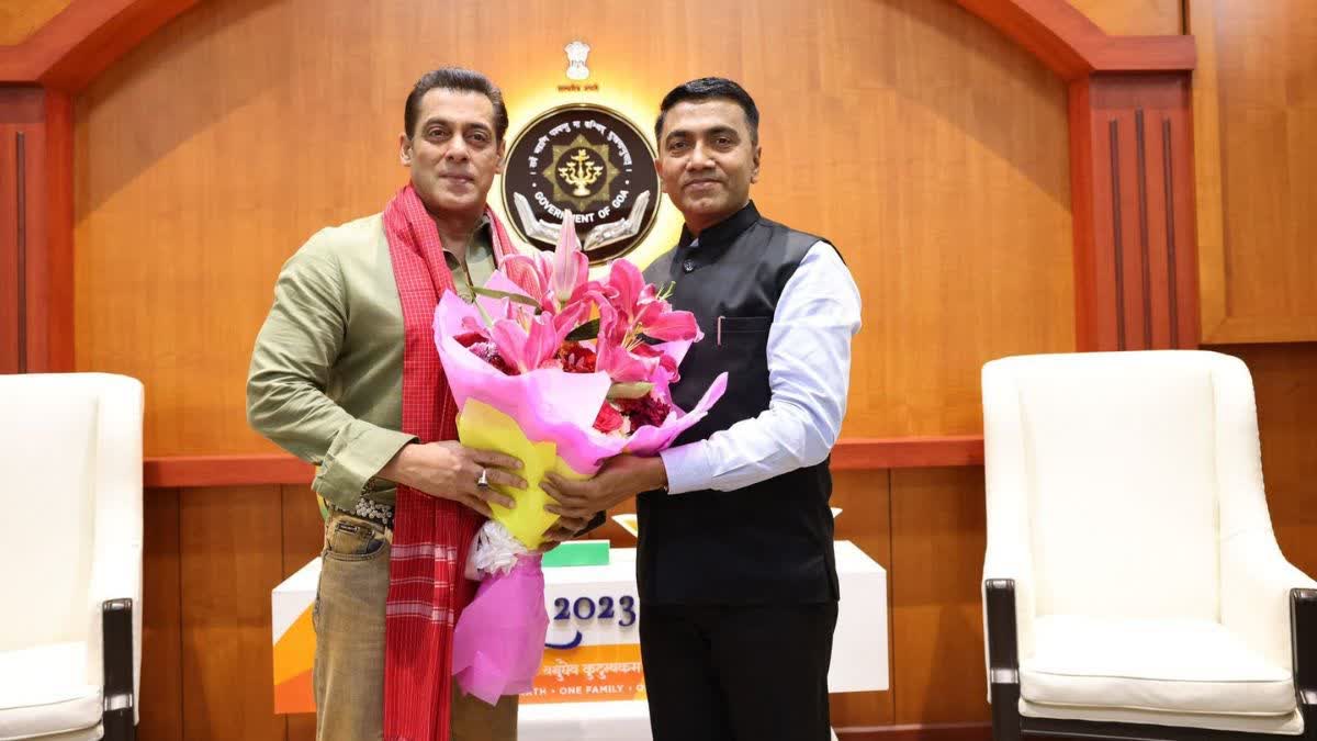 Salman Khan met goa Chief Minister Dr Pramod Sawant
