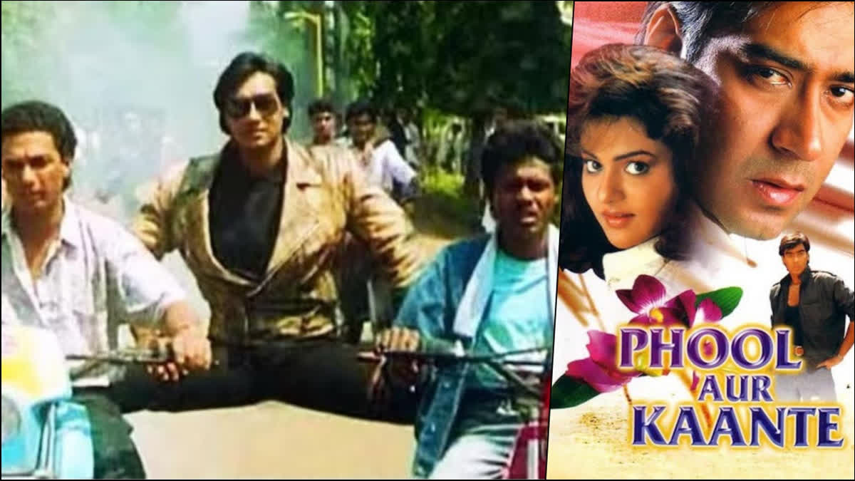 Bollywood actor Ajay Devgn's debut film Phool Aur Kaante completed 32 years on Wednesday. To celebrate this special day, Ajay took to Instagram to share several iconic visuals from the film.