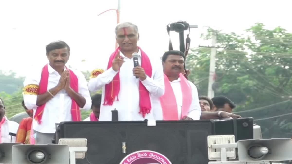 Minister Harish Rao Road Show in Dubbaka