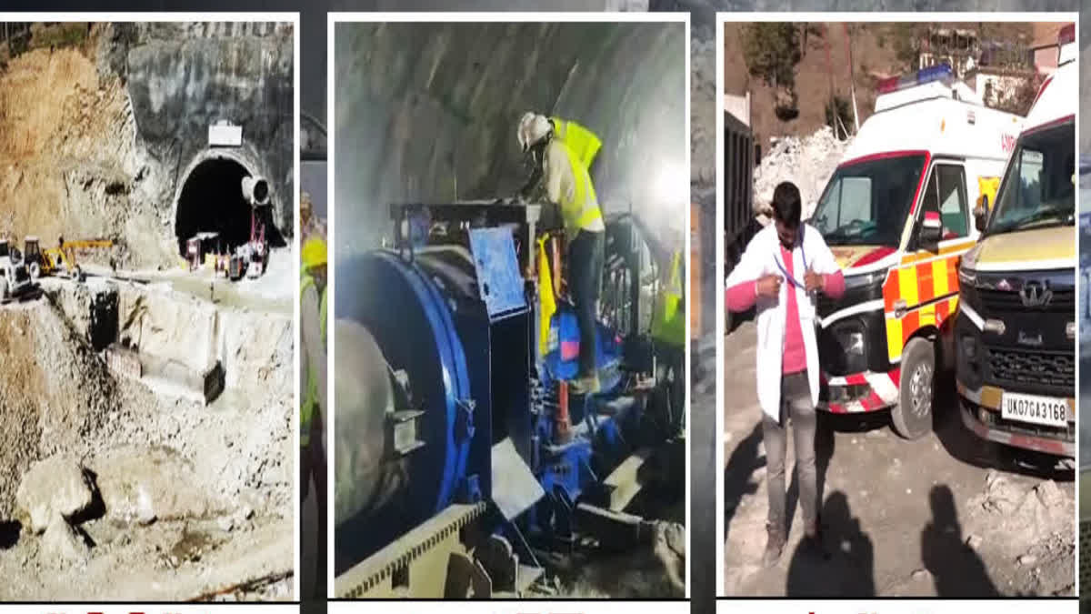 RESCUE WORK CONTINUES ON WAR FOOTING TO RESCUE WORKERS TRAPPED IN UTTARKASHI SILKYARA TUNNEL