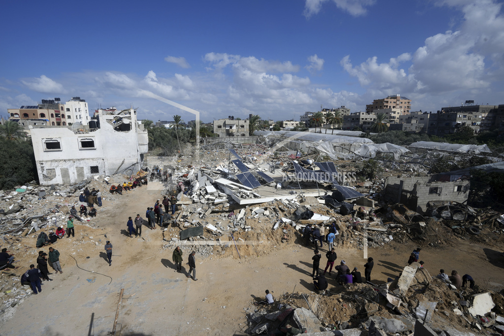 The aftermath of the Israeli bombing of Gaza