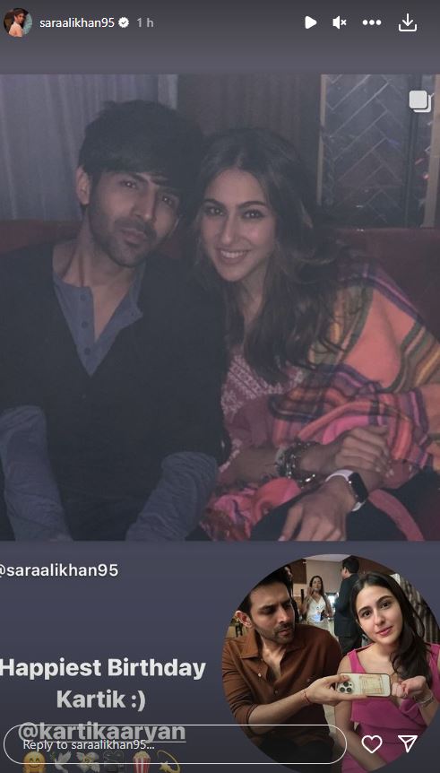 Sara Ali Khan extends birthday wishes to Kartik Aaryan with throwback pictures