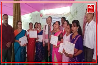 Completion of training in handloom textile Sarupathar