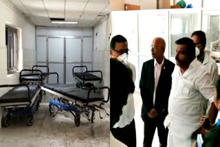 minister KN Nehru inspected the damage caused by the fire at salem GH