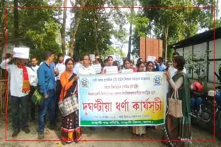 Tet teachers protest in Majuli