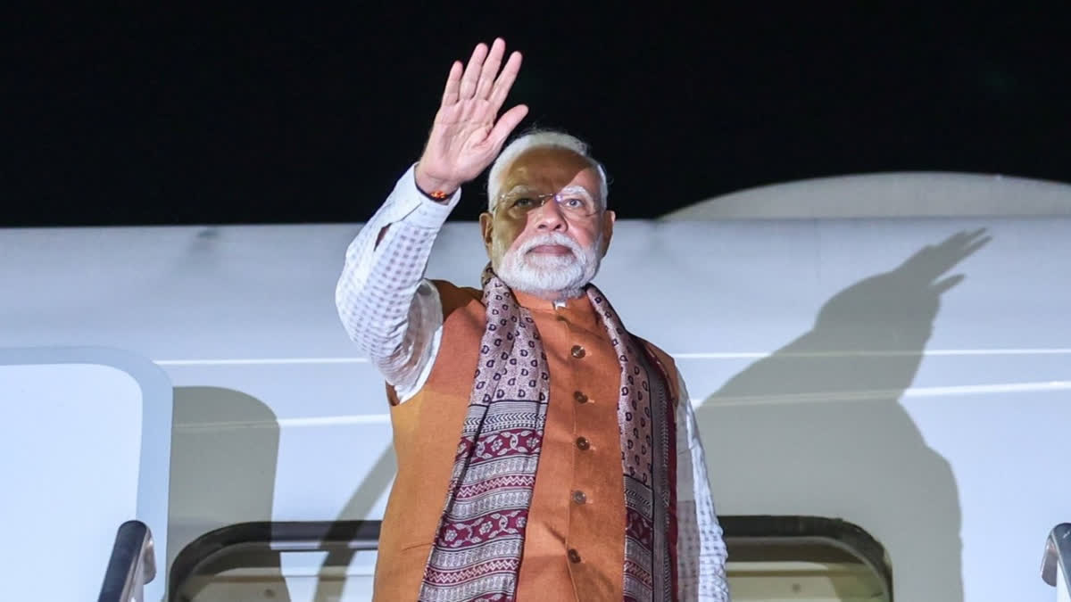 Narendra Modi departs from Guyana