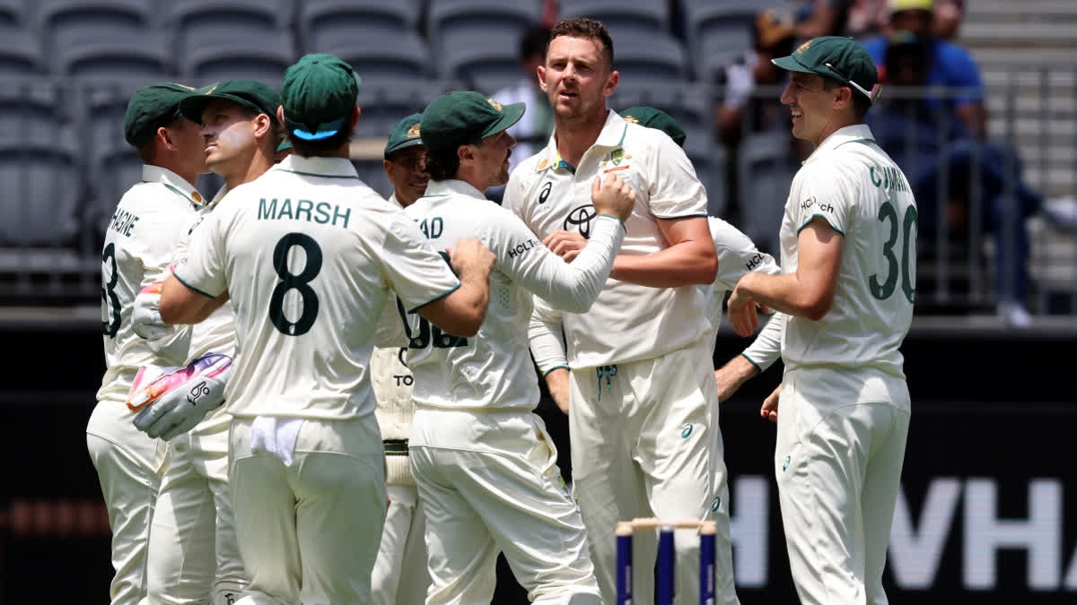 Australia's pace duo of Mitchell Starc and Josh Hazlewood scripted history, becoming the first Australian new-ball pair to claim 400 Test wickets during Day 1 of the first Border-Gavaskar Trophy Test against India at Optus Stadium here on Friday, November 22, 2024.