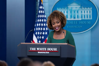 White House press secretary Karine Jean-Pierre speaks during the daily briefing at the White House in Washington, Thursday, Nov. 21, 2024.