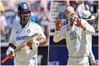 Rishabh Pant and Nathan Lyon