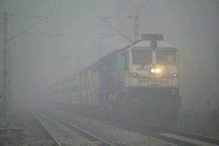 DUE TO FOG TRAINS CANCELED