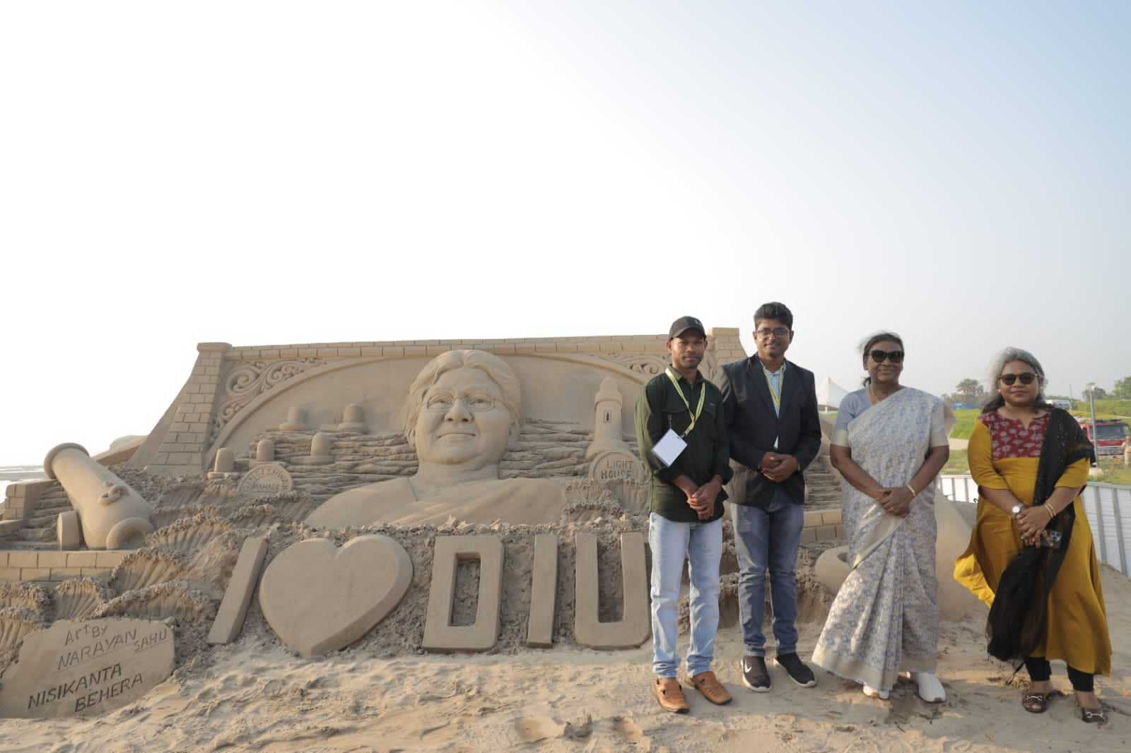 President Murmu sand art