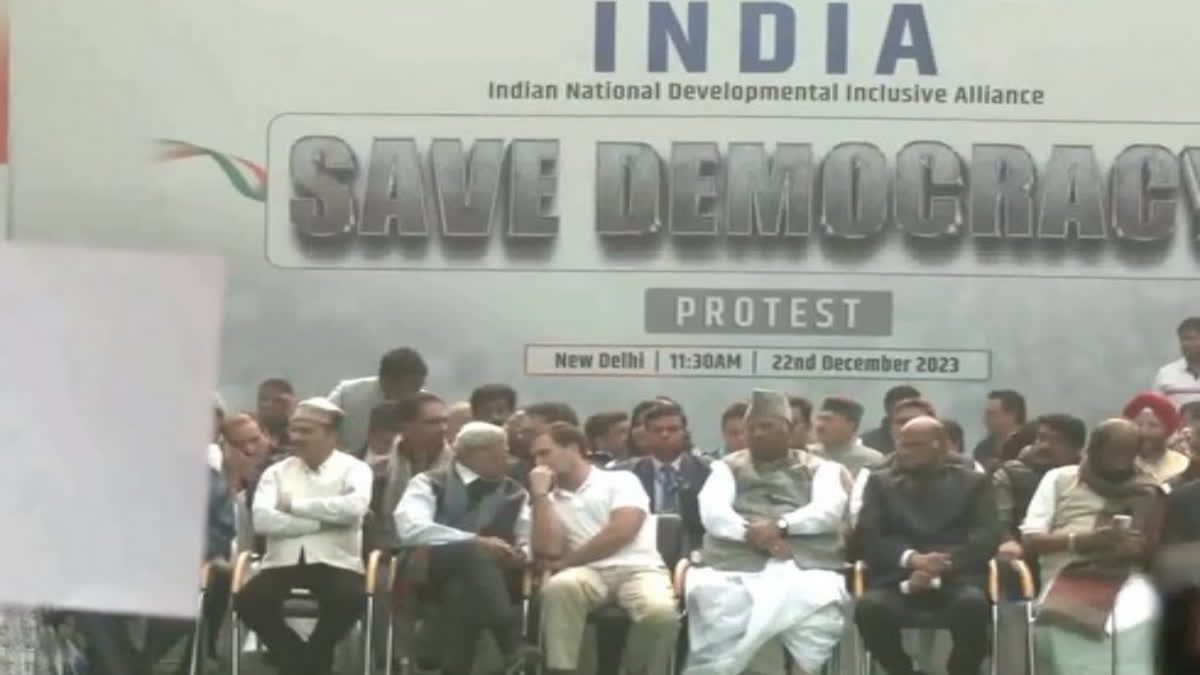 India Alliance Protest Over MPs Suspension