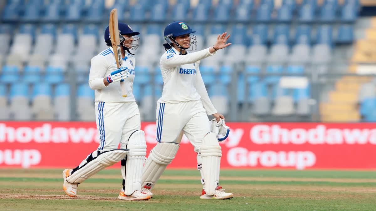 Indian women cricket team's batting unit put the hosts in a commanding position on the second day of the Test fixture against Australia posting a total of 376/7.