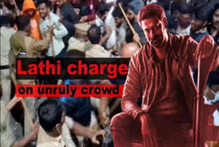 WATCH: Police resort to lathi charge to control Prabhas' frenzied fans outside Hyderabad theatre