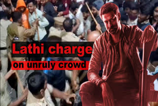 Police lathi charge on Prabhas fans