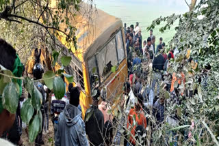 At least three school children died after the bus they were travelling in overturned in Uttar Pradesh's Gorakhpur.