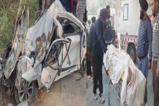 4 people died in a road accident near Buttar Kalan village of Moga
