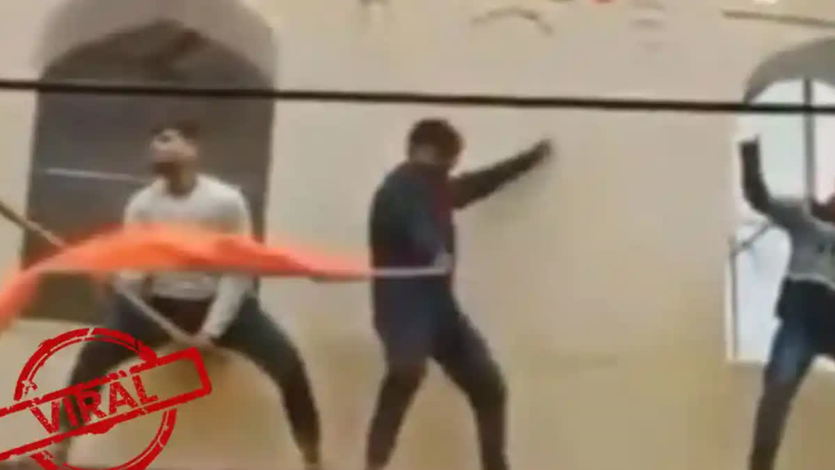 Saffron Flag on Mosque in Agra Video Viral