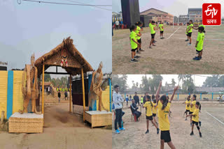 National-international volleyball players in the final league of Brahmaputra volleyball