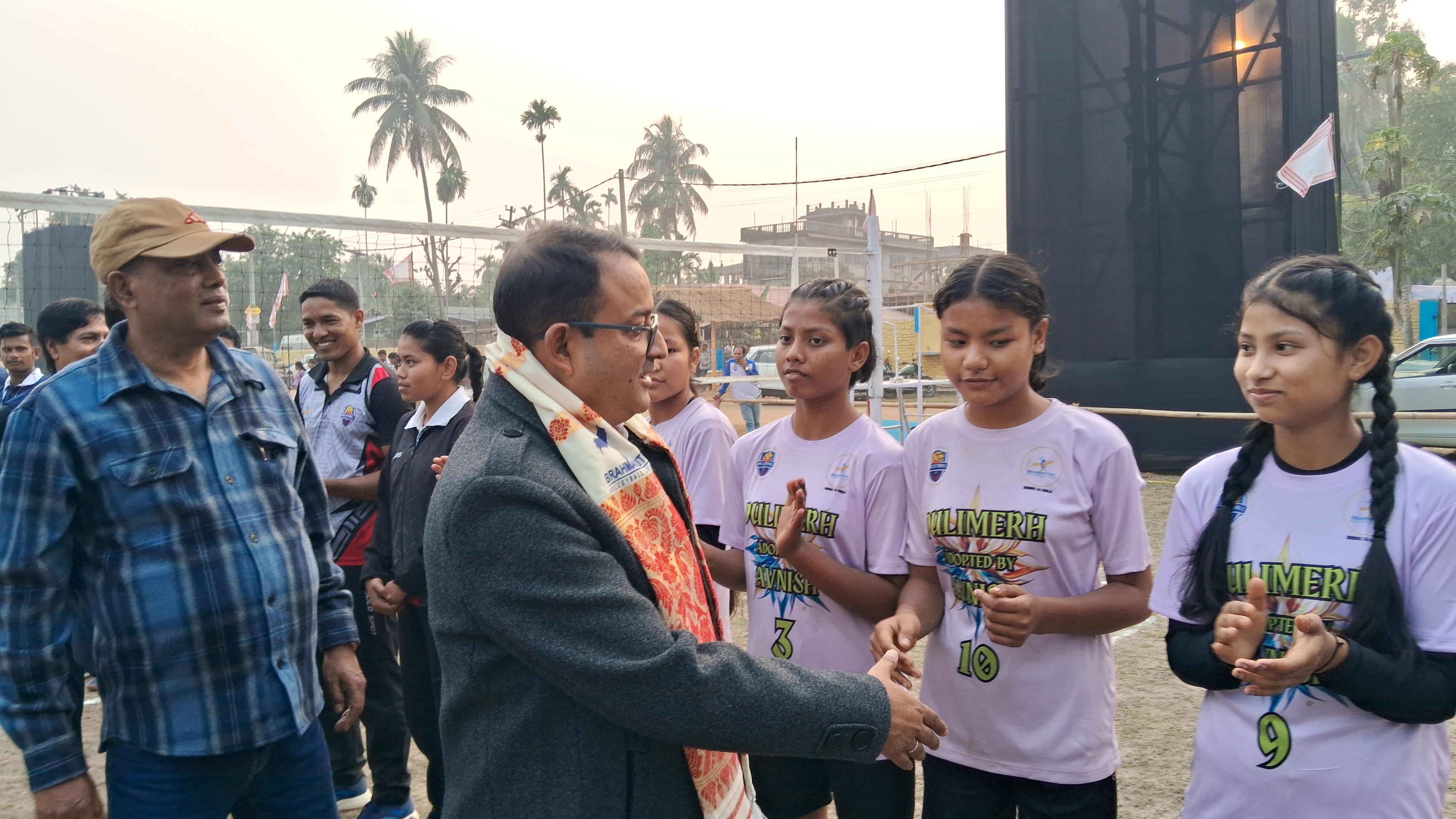 National-international volleyball players in the final league of Brahmaputra volleyball