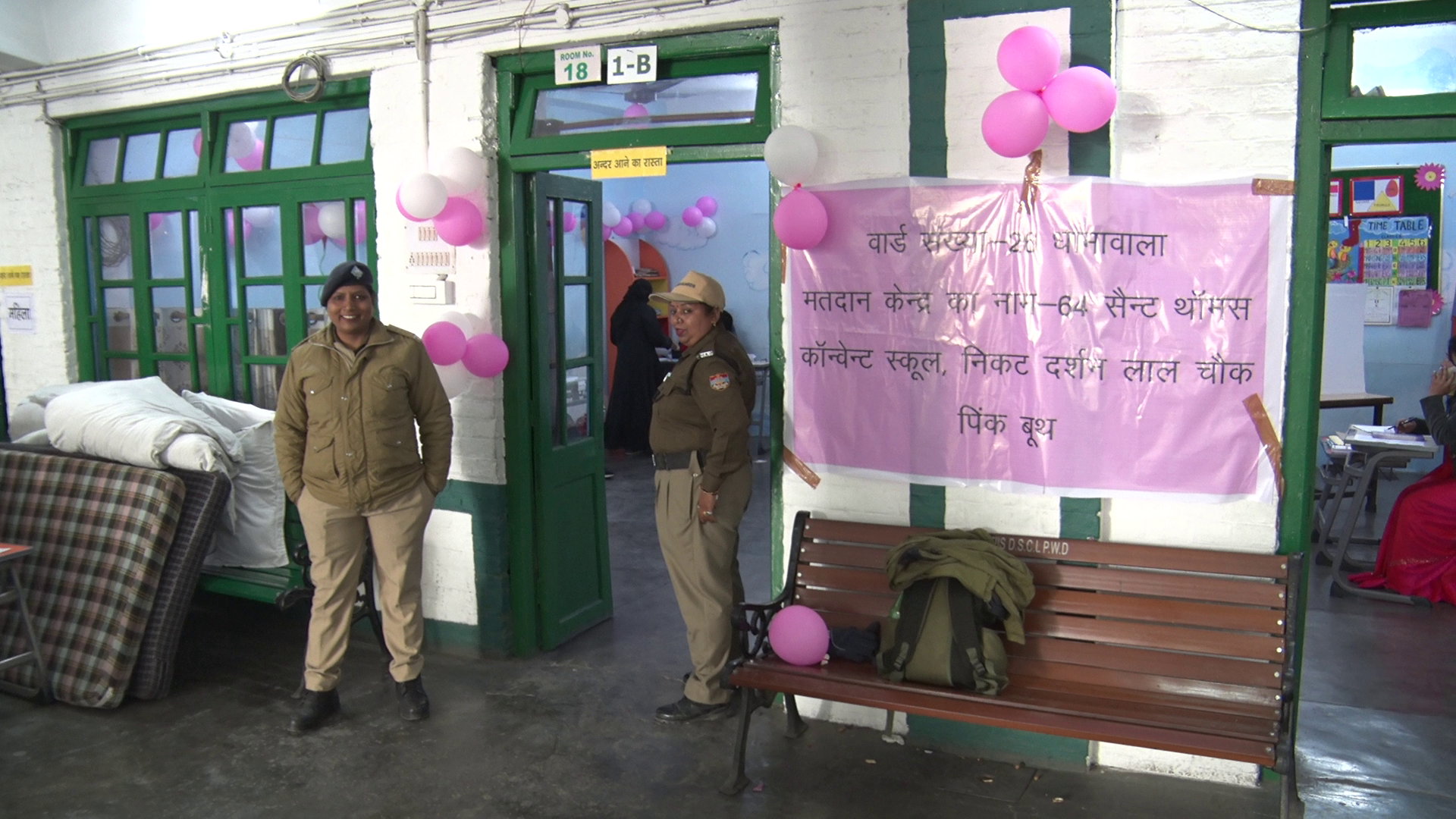 voters on pink booth uttarakhand nikay chunav 2025