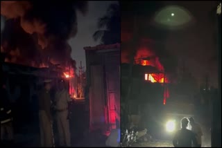 Fire accident at Gangondahalli shed: More than 30 Auto rikshaw burnt