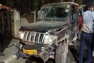 Bolero jumped the divider and collided with bike: driver was beaten up