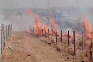 fire in firing range due training