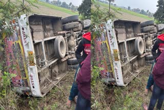 School bus overtuned in Nabinagar