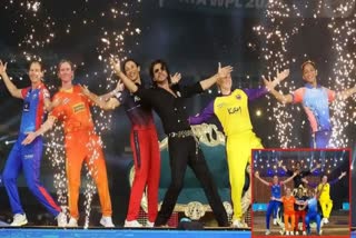 WATCH: Shah rukh Khan wrap the opening ceremony with his signature pose with the WPL 2024 team