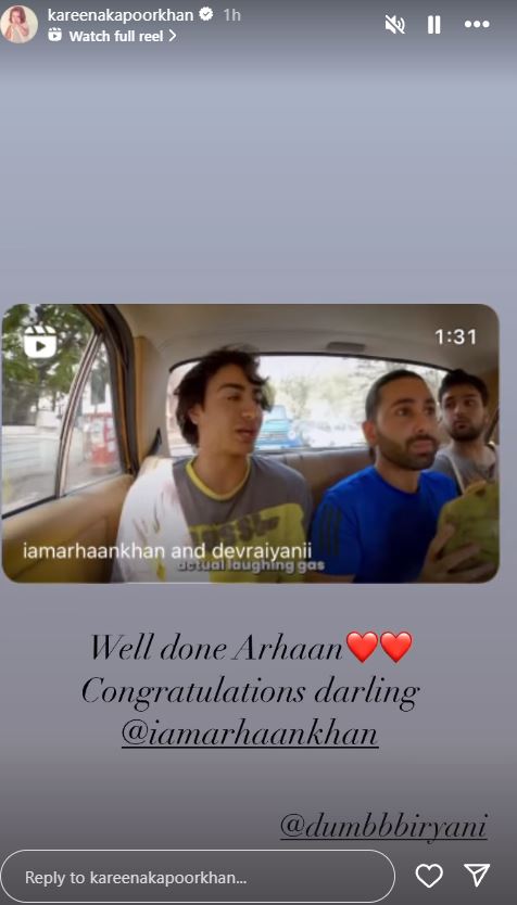 Kareena Kapoor Khan lauds Arhaan Khan's Dumb Biryani trailer