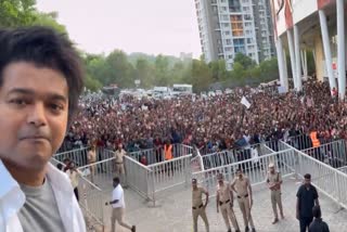 Actor Vijay took a selfie video with fans in Kerala when GOAT movie Shooting