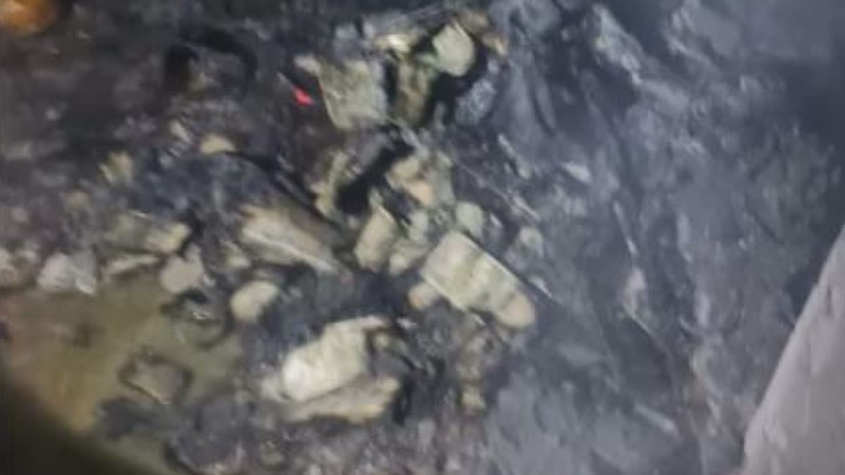 جانچ رپورٹ کے ساتھ جاری کی گئی آدھی جلی ہوئی نوٹوں کی تصویر